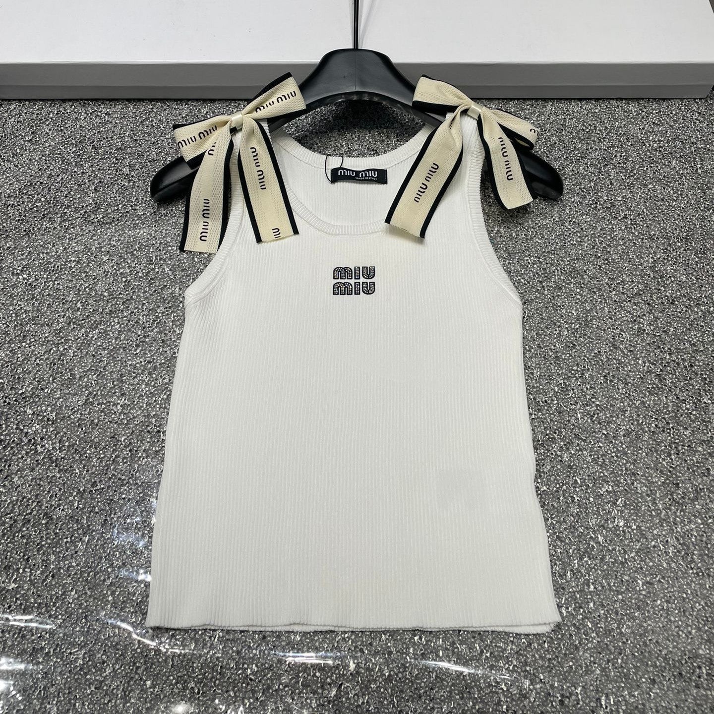 【Tops】リボンデザインタンクトップ W11972