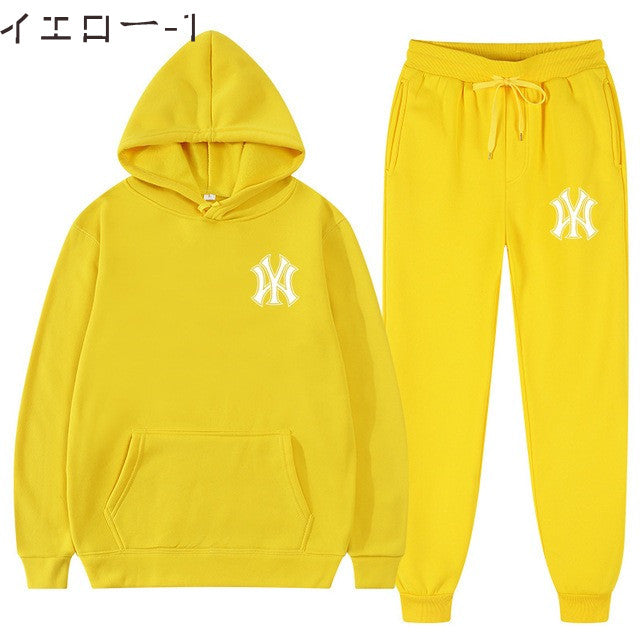 【Set】男女兼用フーディー + パンツ セットアップ W13639