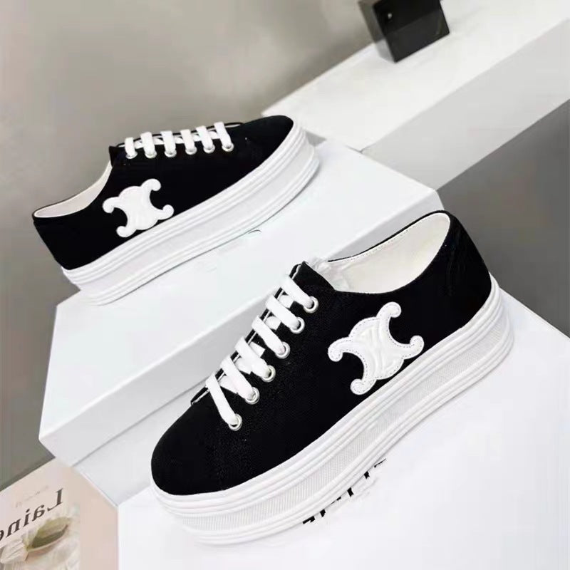 【Shoes】春秋厚底スニーカー W11146