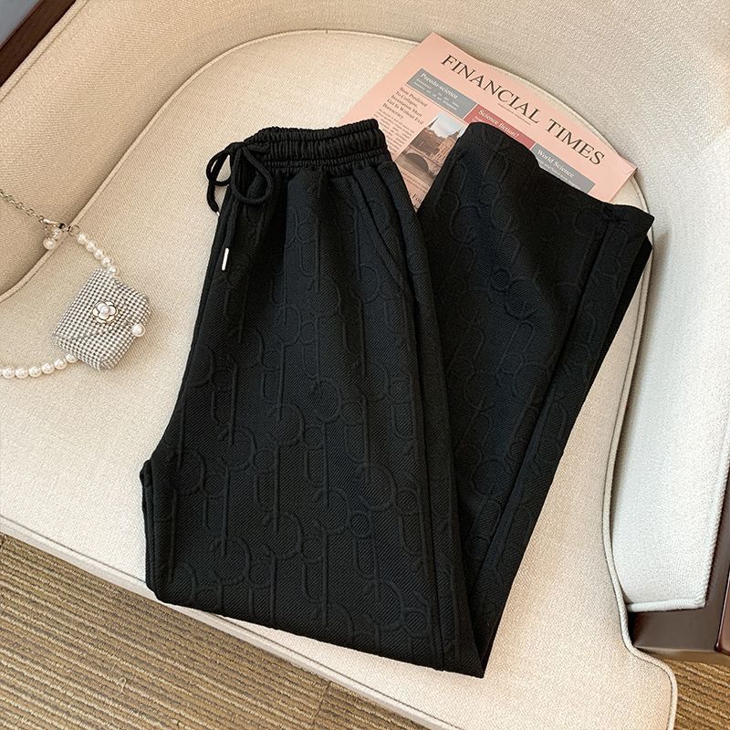 【Bottoms】立体ジャカードワイドパンツ Z7630