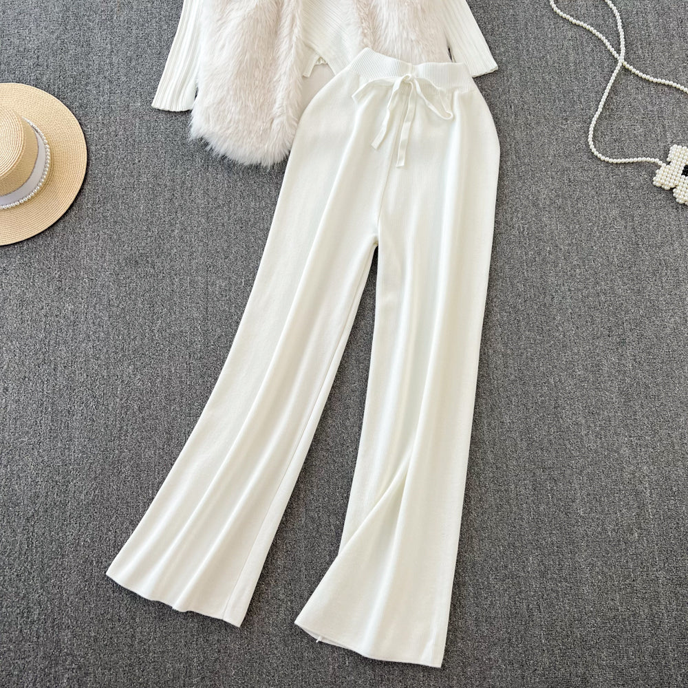 【Set】ファージレ+ニット+パンツ 3点セット Z7567