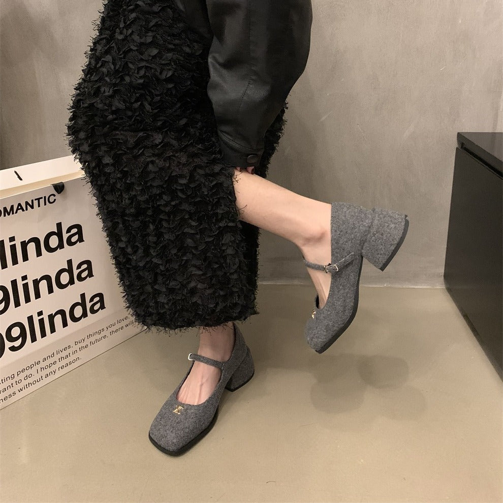 【雑貨】秋冬メリージェーンシューズ Z7813