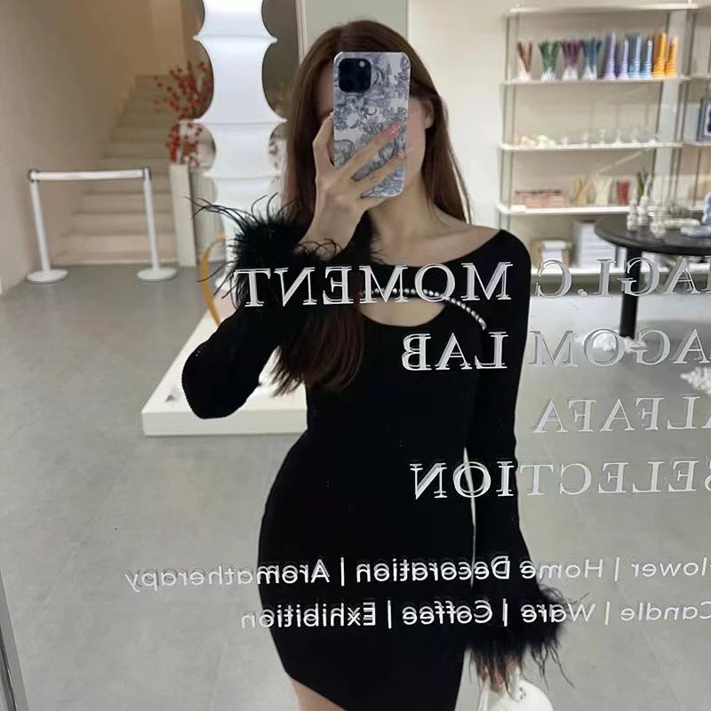 【Dress】ファーニットワンピース W13930