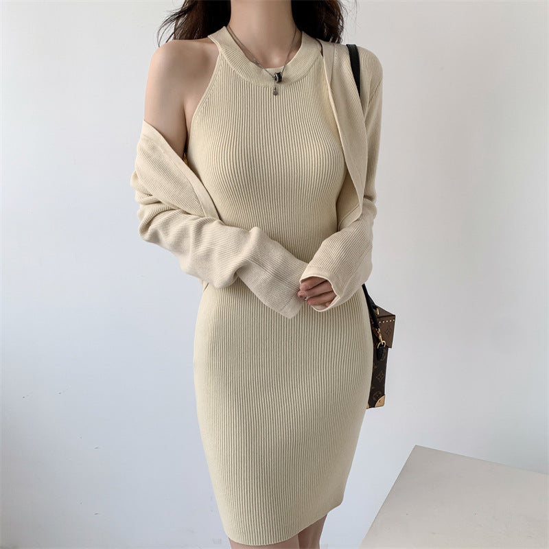 【Set】ニットセット ボレロ+ワンピース W8347