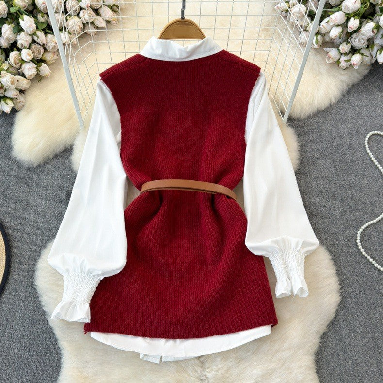 【Set】セットアップ シャツ + ベスト Z7266