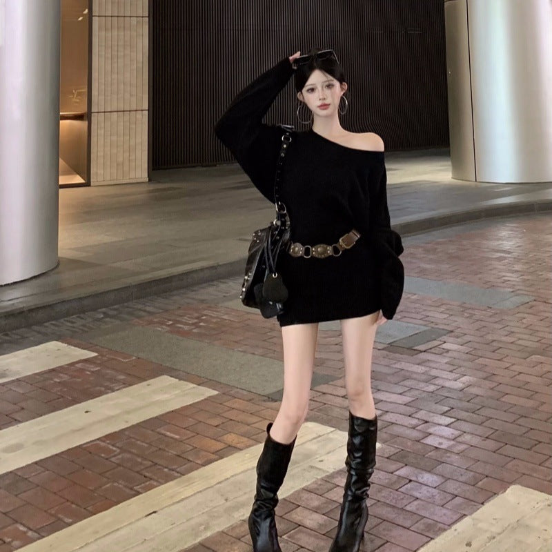 【Dress】ワンショルダーワンピース3色 Z7540