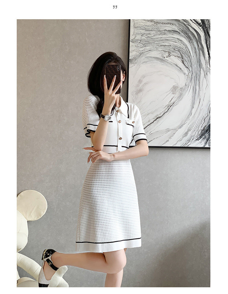 【Dress】POLOネックワンピース W11505