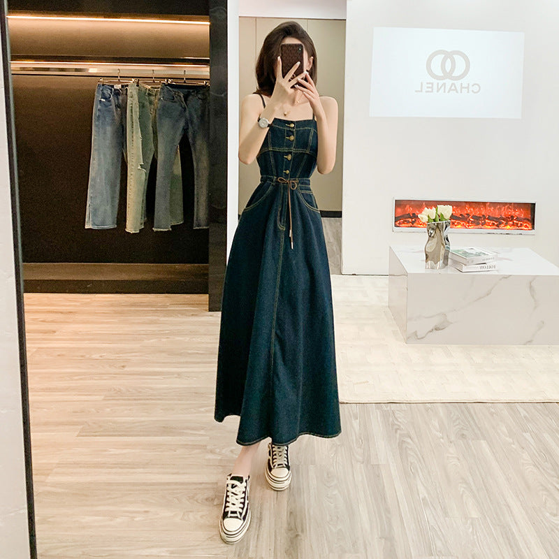 【Dress】デニムキャミソールワンピース W11815