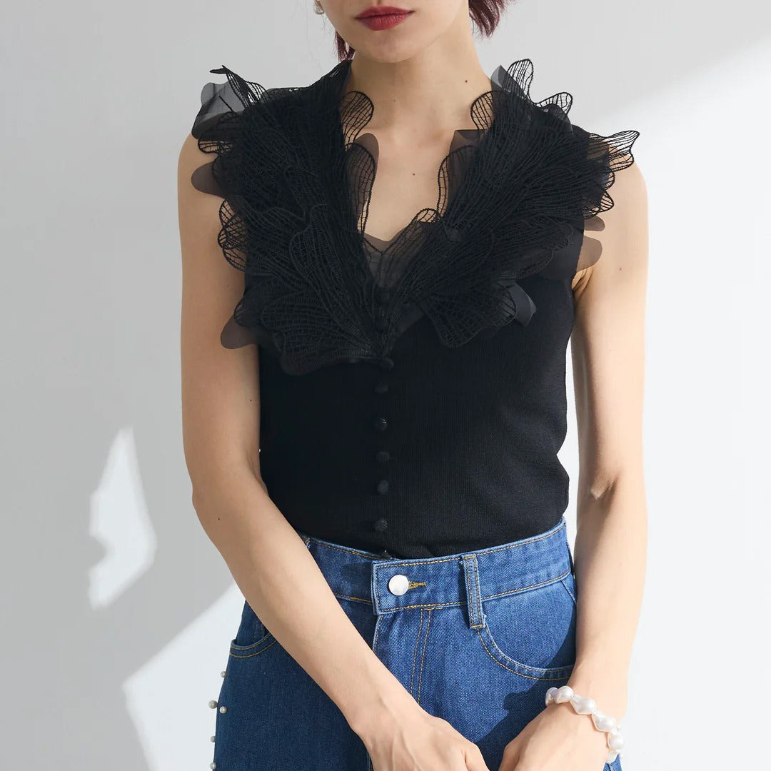 【Tops】Vネックニットトップス T01685