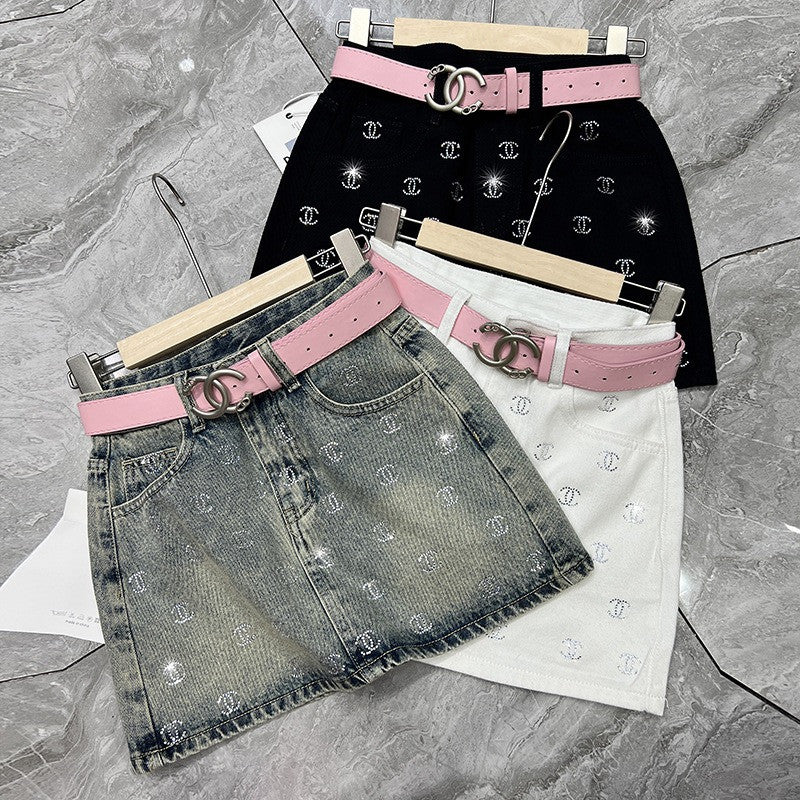 【Bottoms】3色展開ダイヤモンドスカート W14317