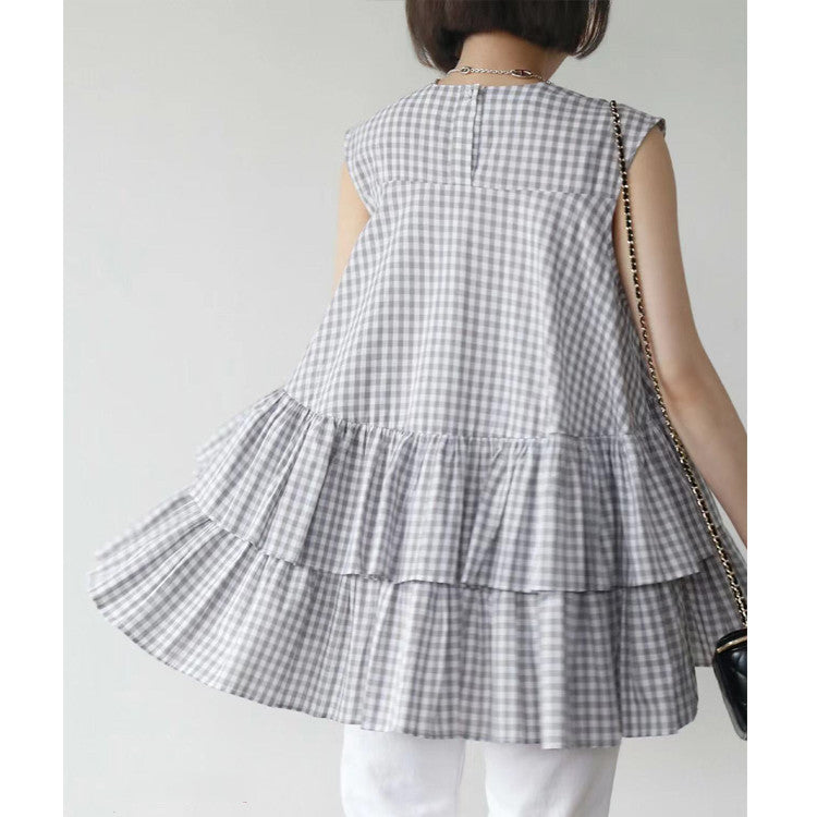 【Tops】7色ノースリーブシャツ W11870