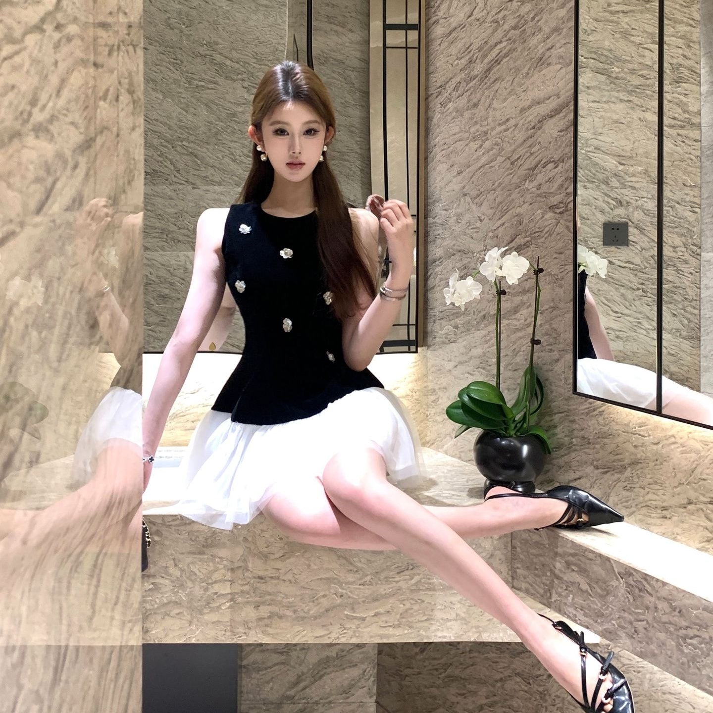 【Dress】切り替えワンピース T01411