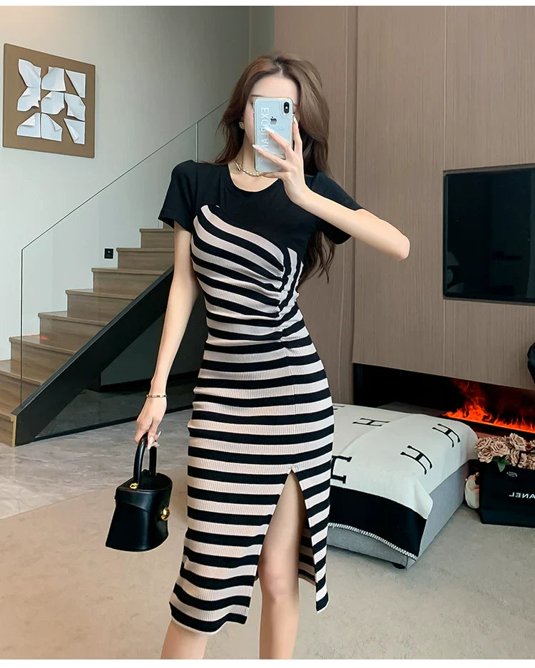 【Dress】スリットワンピース W10892