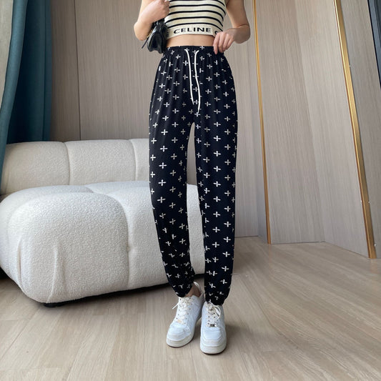 【Bottoms】カジュアル薄いプリントパンツ W13904