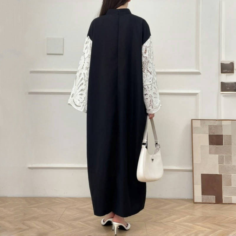 【Dress】レース切替Aラインワンピース Z7050