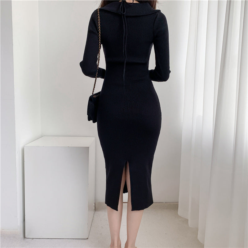 【Dress】3色ホルターネックワンピース W9972
