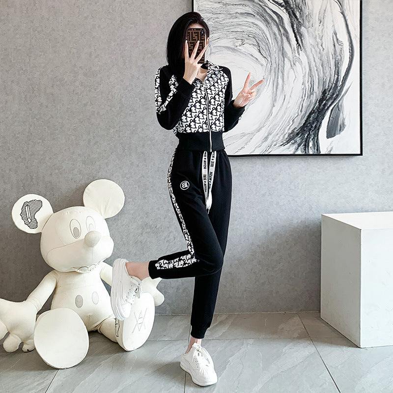 【Set】英文字2点セット ジャケット + パンツ  Z-6452