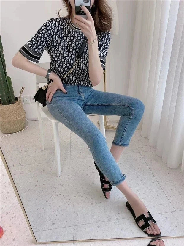 【Tops】新入荷~ジャカードニット W10845