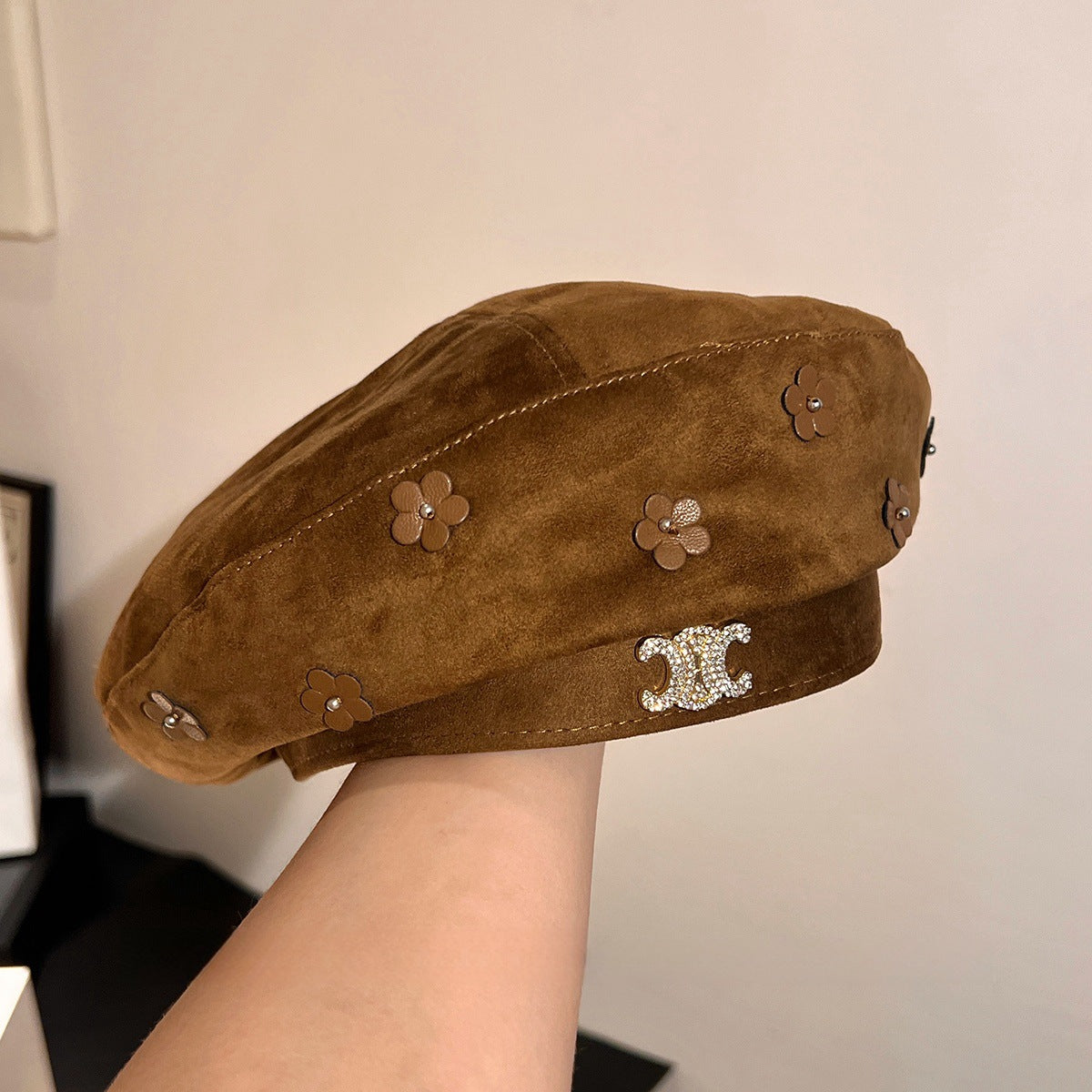 【雑貨】フラワー飾りベレー帽 Z7919