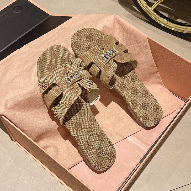 【Shoes】プリントスリッパ W12372