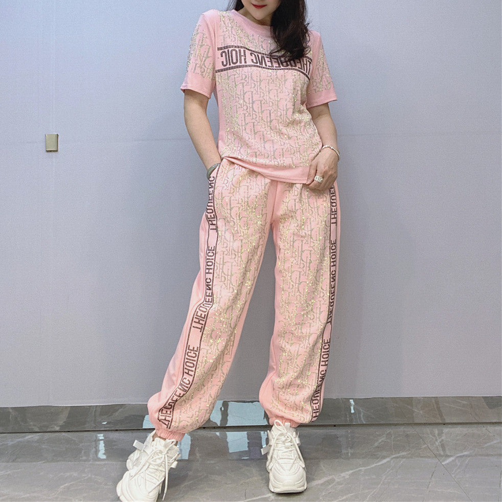 【Set】セットアップ Tシャツ + パンツ W13178