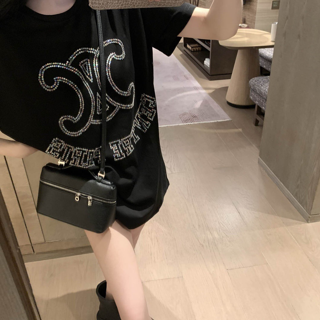 【Tops】キラキラダイヤモンドデザインTシャツ T01584
