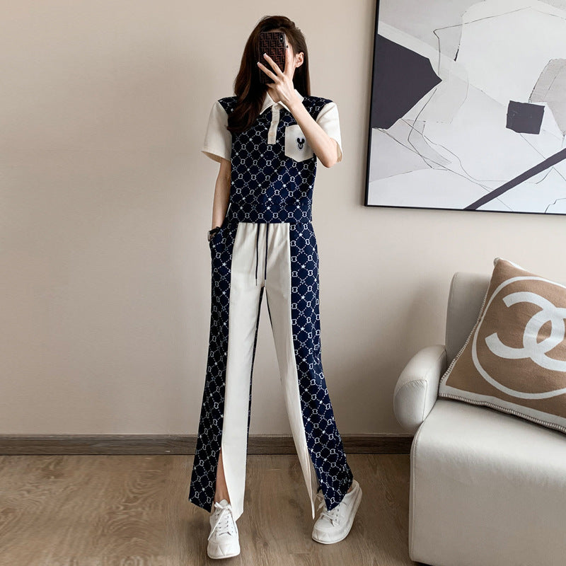 【Set】セットアップ ポロシャツ + パンツ Z6753