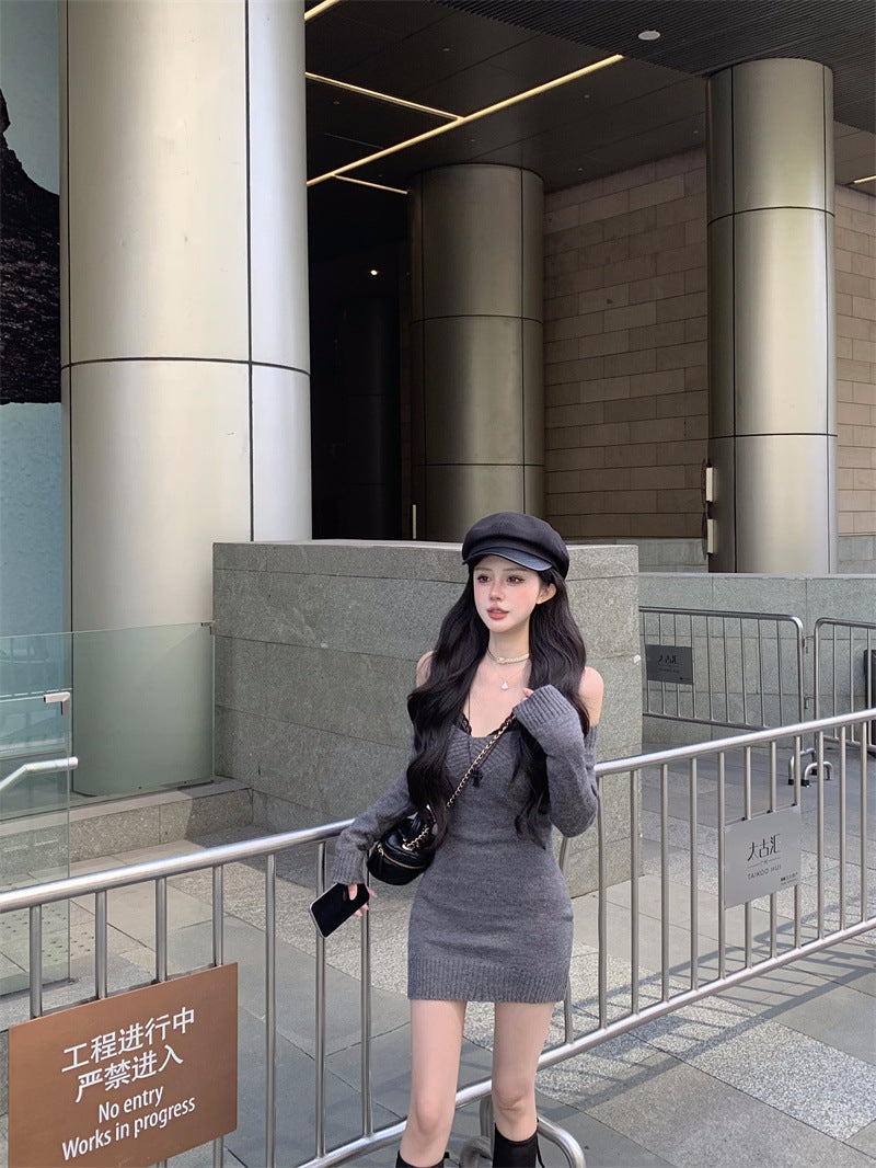 【Dress】レース切替ワンピース Z8298
