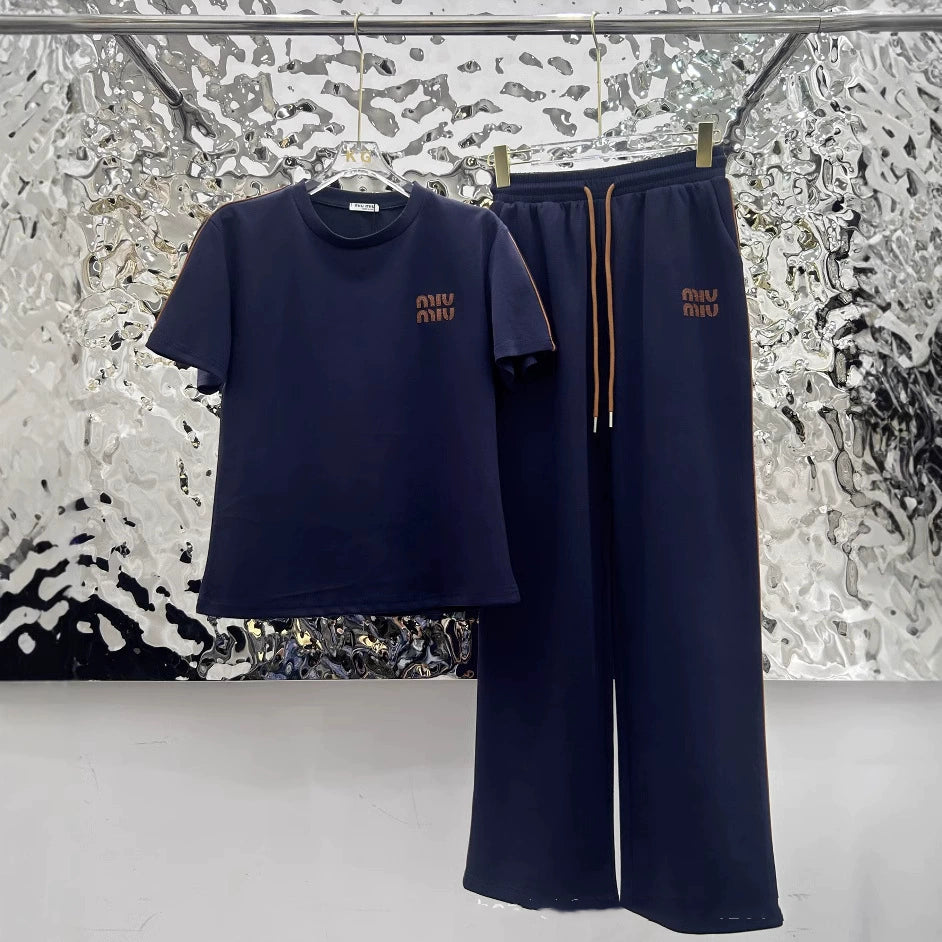 【Set】Tシャツ+カジュアルパンツ2点セット T01492
