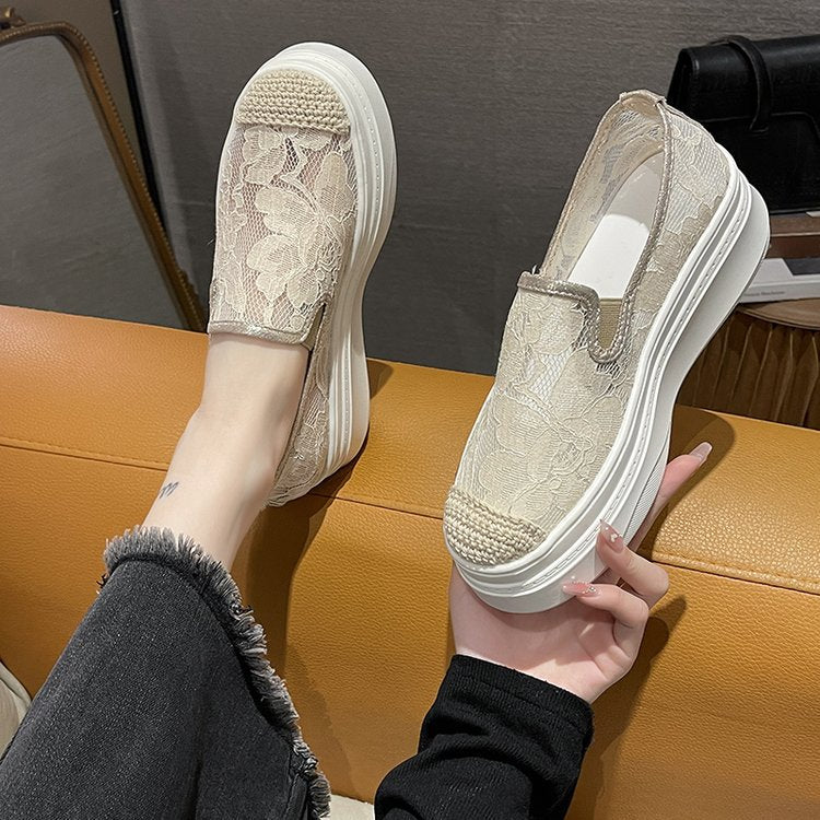 【Shoes】厚底通気フラットシューズ W11259