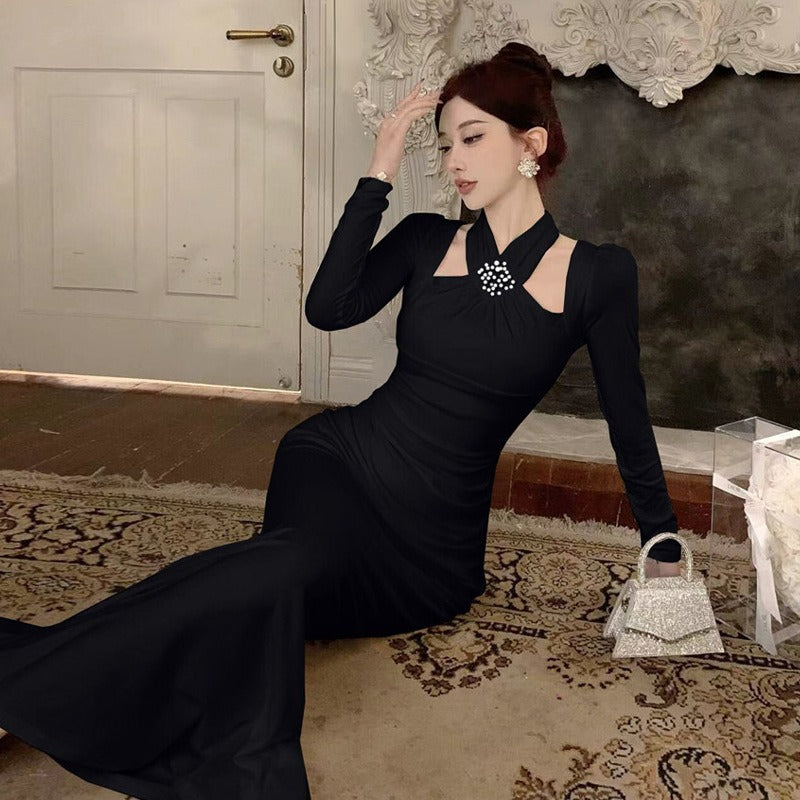 【Dress】ホルターネックワンピース W13802