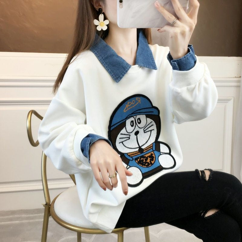 【Tops】フェイクレイヤードプルオーバー W13961