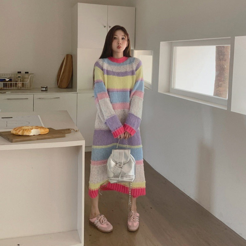 【Dress】虹色ワンピース W10175