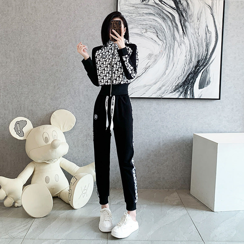 【Set】英文字2点セット ジャケット + パンツ  Z-6452