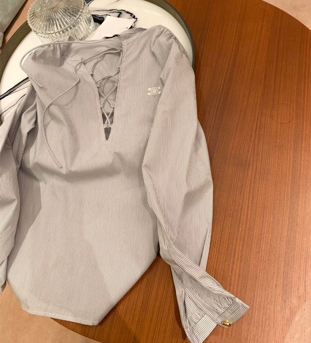 【Tops】2色展開シャツ W12488