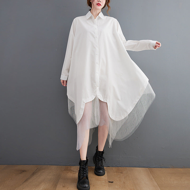 【Dress】2色展開シャツワンピース Z7832