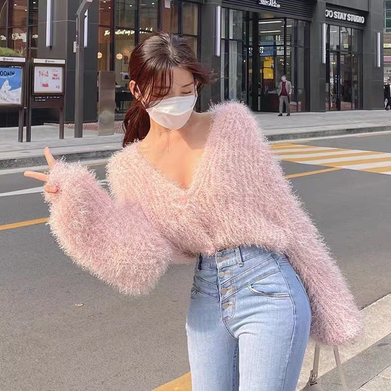 【Outer】フェイクファーカーディカン W14125