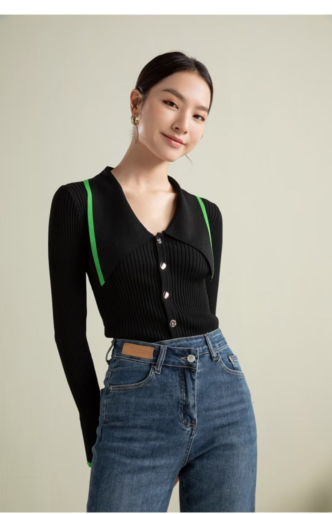 【Tops】オフィス通勤ニット W13734