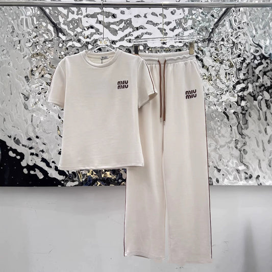 【Set】Tシャツ+カジュアルパンツ2点セット T01492