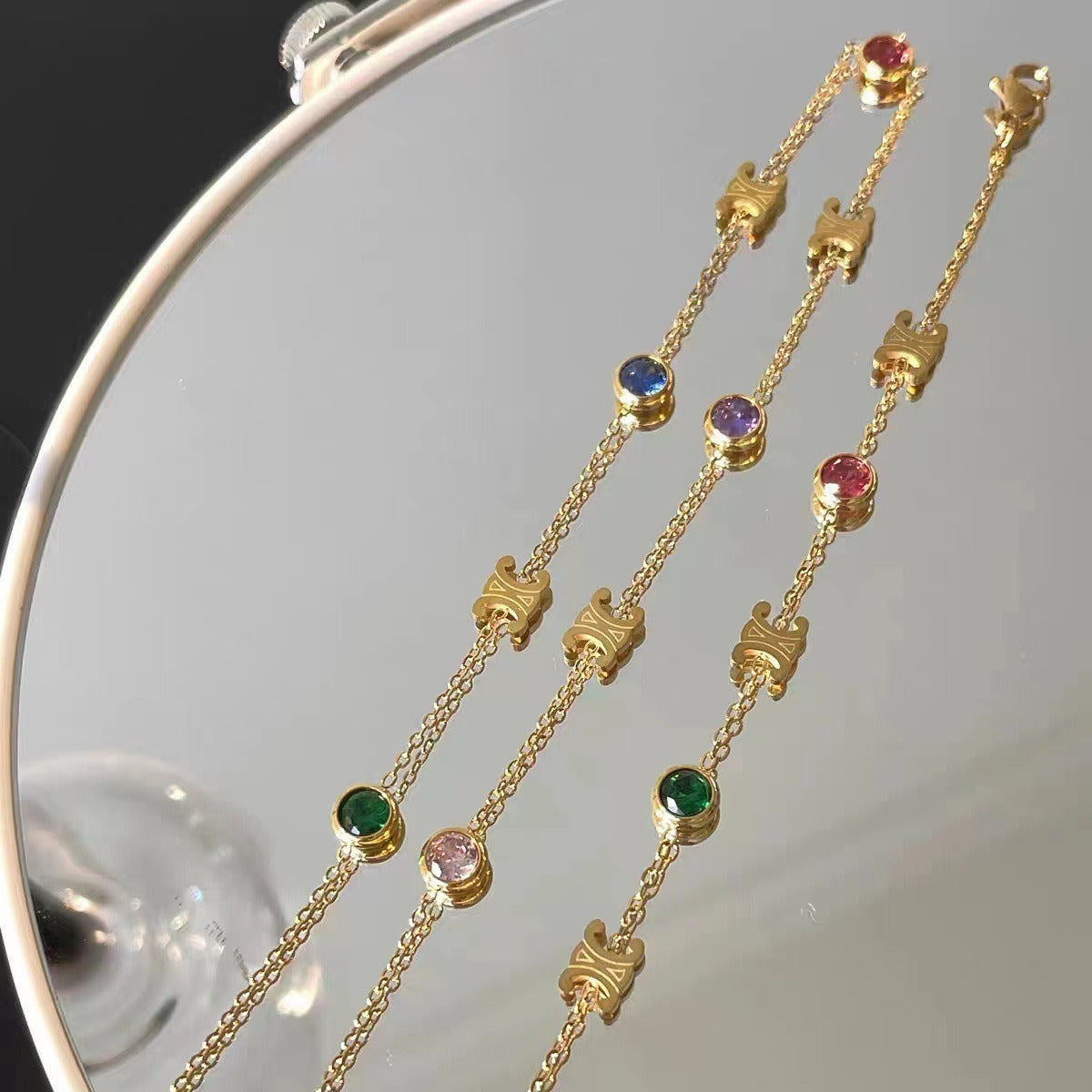 【雑貨】ブレスレット+ネックレス2点セット W12112