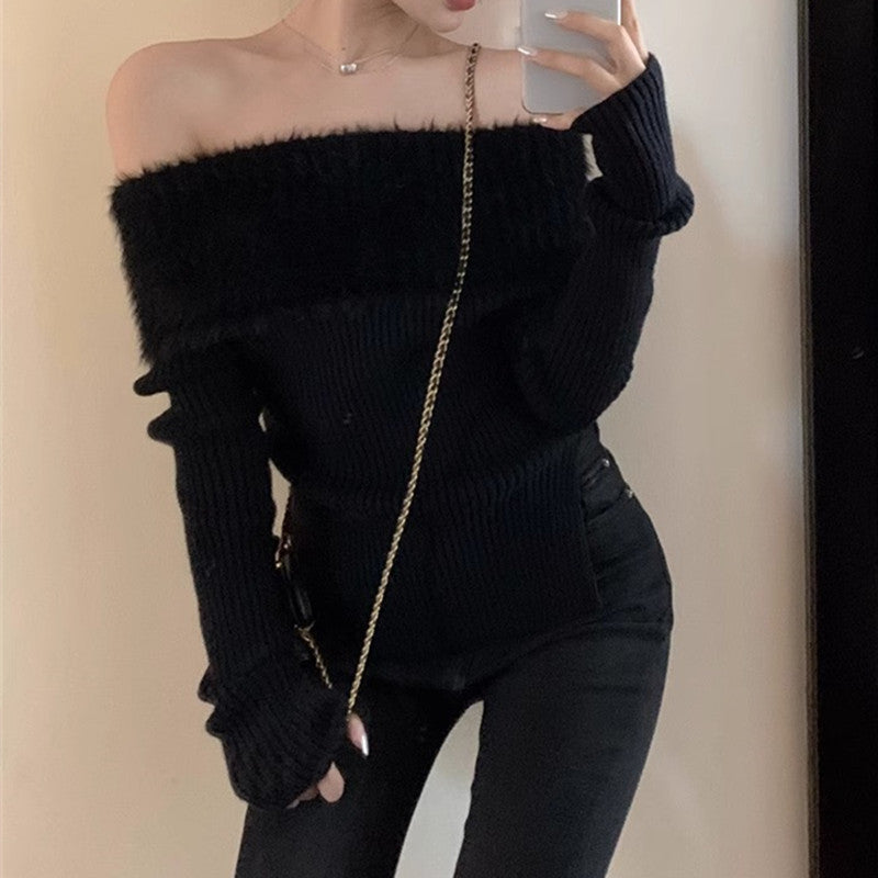 【Tops】オフショルダーニット W13768