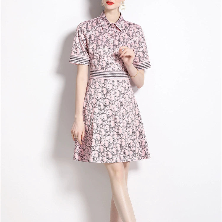 【Dress】新入荷~半袖シャツワンピース W10678