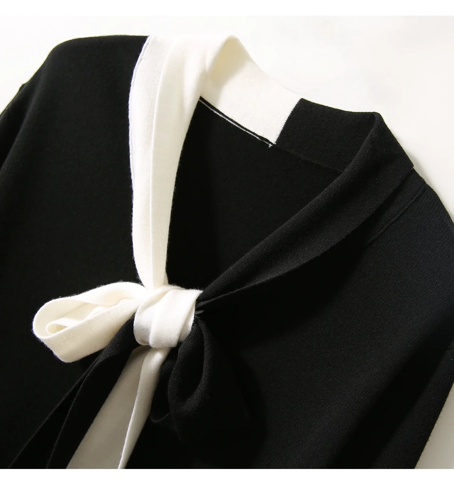 【Dress】新入荷~配色ニットワンピース W9327