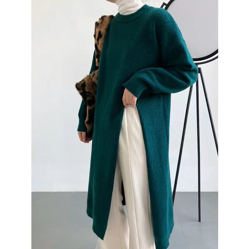 【Dress】スリットニットワンピース W13468
