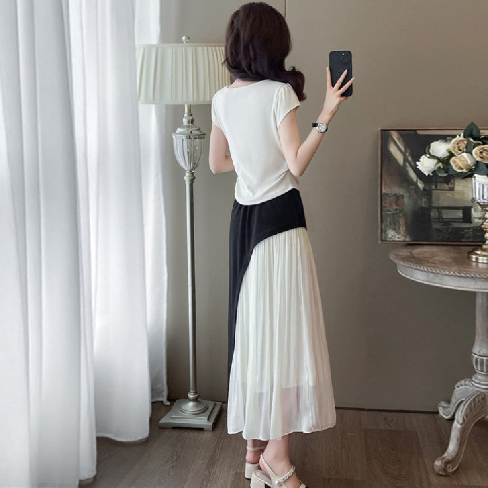 【Set】セットアップ Tシャツ + スカート  Z6785