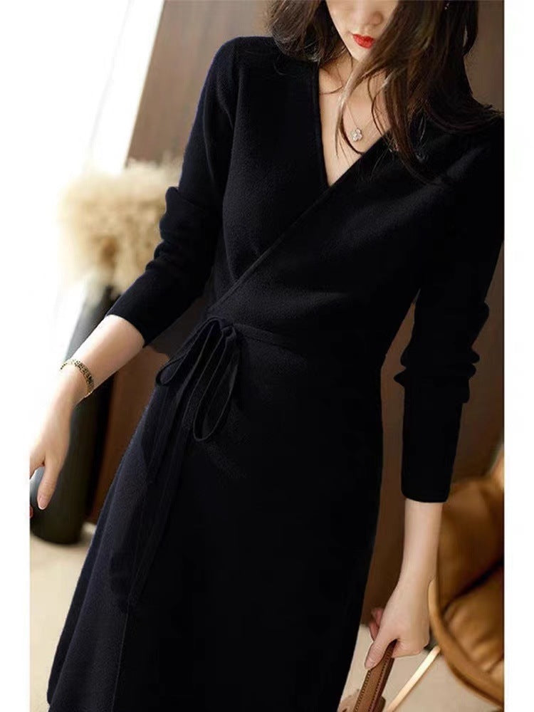 【Dress】着瘦せニットワンピース W9438