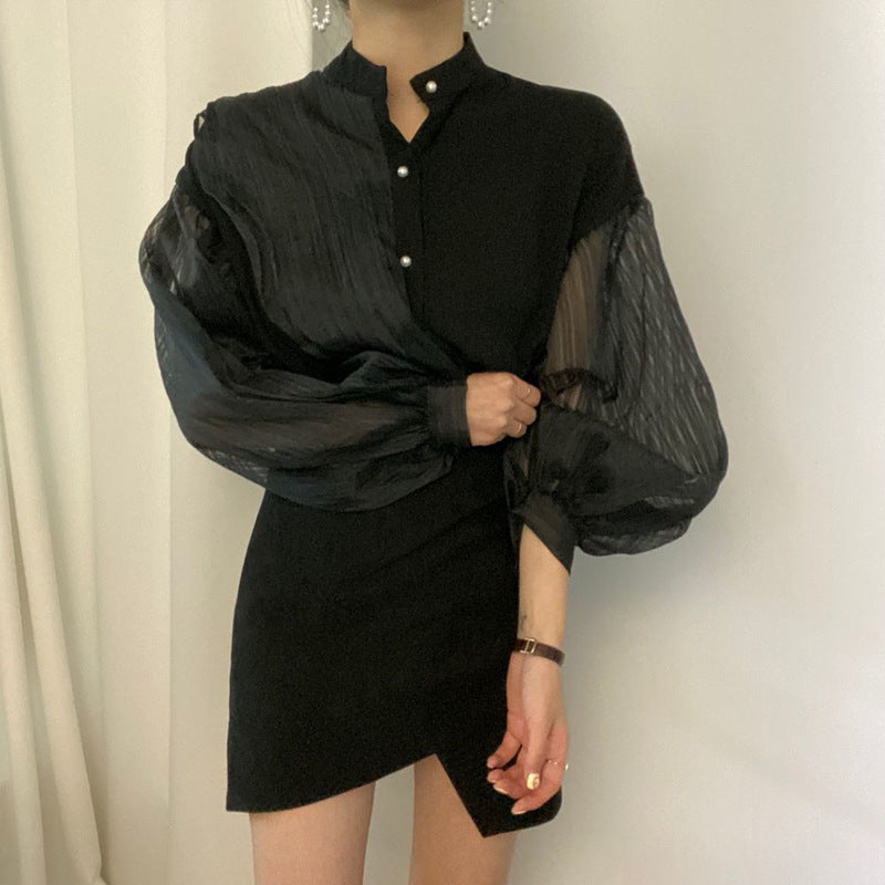 【Tops】パフースリーブシャツ Z7392