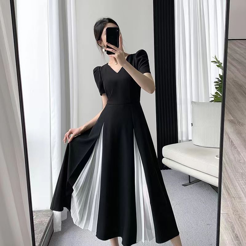 【Dress】配色Aラインワンピース Z6816