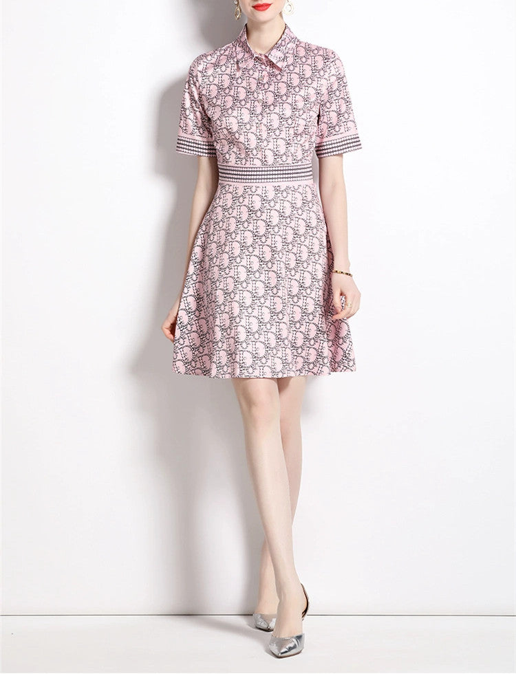 【Dress】新入荷~半袖シャツワンピース W10678