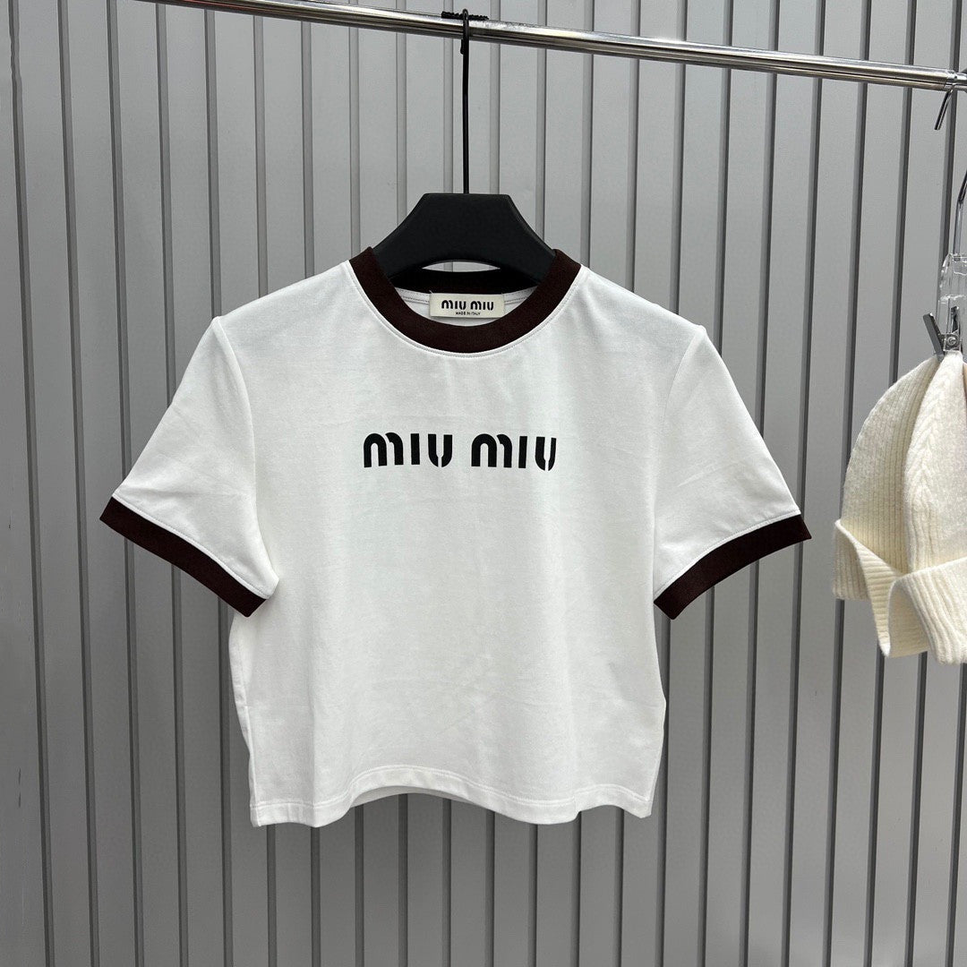 【Tops】配色Tシャツ W11225